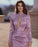 Stunning Lilac Evening Dresses With Sleeves Crystals Mermaid Prim Dress with Side Slit - Prom Dresses