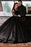 Stunning Princess Black Wedding Dresses with Sleeves - Prom Dresses