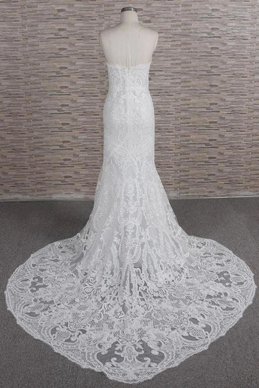 Stunning Strapless Appliques A-line Wedding Dress - Wedding Dresses