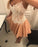 Stylish A-Line Spaghetti Straps Short Homecoming/Prom Dress with White Lace Applique - Prom Dresses