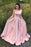 Stylish Pink Satin One Shoulder Sleeveless Long Prom Dress A-line Evening Dresses - Prom Dresses