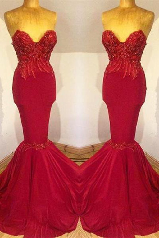Sweetheart 2020 Evening Dress | Mermaid Long Prom With Beadings - Prom Dresses