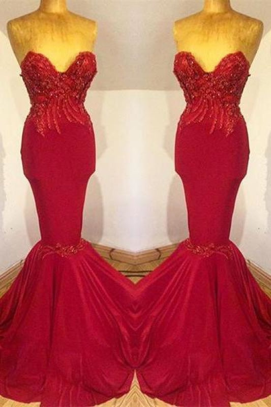 Sweetheart 2020 Evening Dress | Mermaid Long Prom With Beadings - Prom Dresses