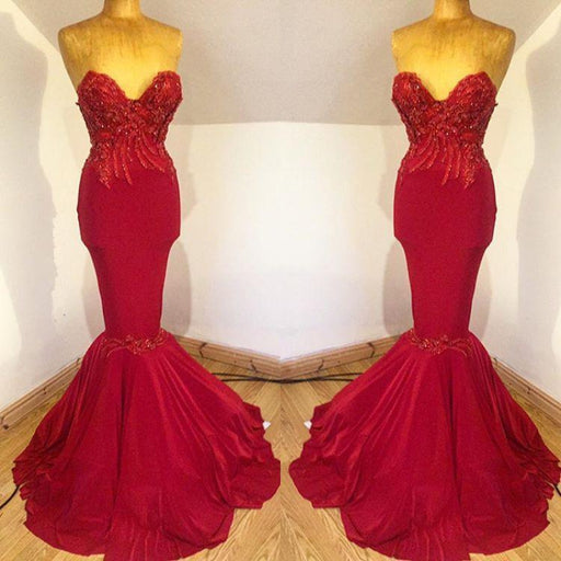 Sweetheart 2020 Evening Dress | Mermaid Long Prom With Beadings - Prom Dresses