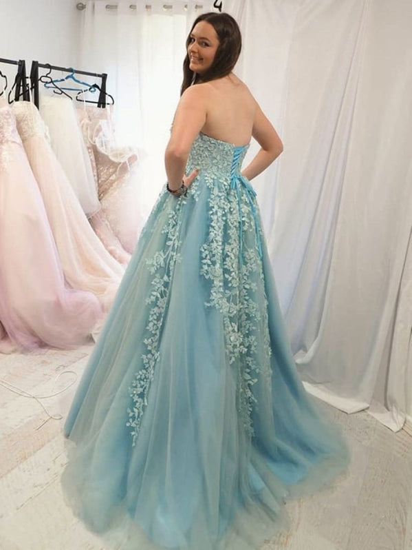 Cute Ice Blue Tea Length Prom Dress Senior Graduation Dress