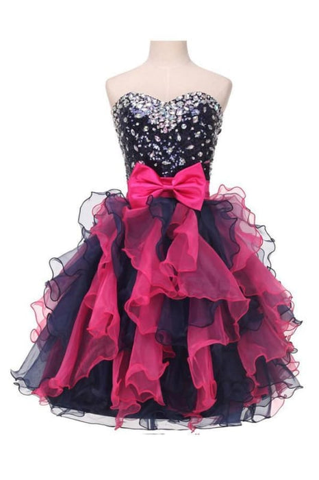 Sweetheart Organza Beaded Homecoming Dresses With - Prom Dresses