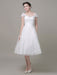 Sweetheart Wedding Dress Tulle A-Line Knee-Length Bridal Dress
