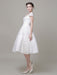 Sweetheart Wedding Dress Tulle A-Line Knee-Length Bridal Dress