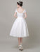 Sweetheart Wedding Dress Tulle A-Line Knee-Length Bridal Dress