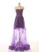 Sweetheasexy A Line Purple Lace Prom Dress - Prom Dresses