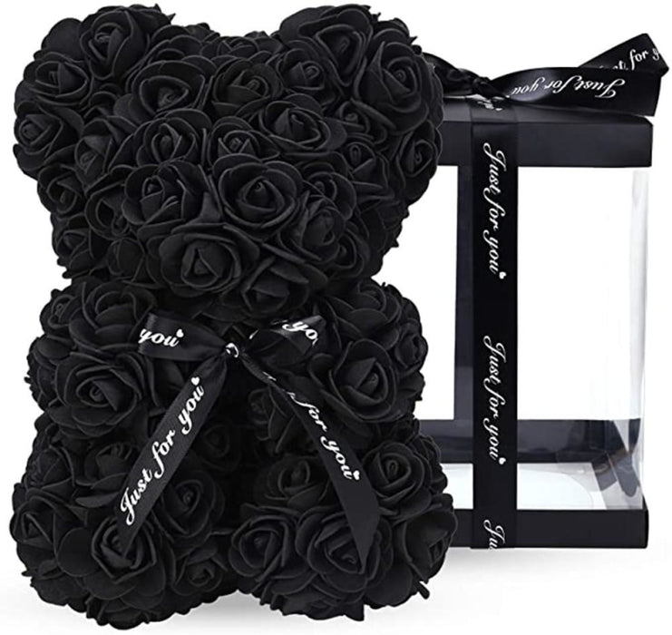 The Luxury Rose Bear Wedding Anniversary Gifts - Black - wedding anniversary gifts