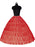 Three Layers Lolita Tulle Wedding Petticoats | Bridelily - Red - wedding petticoats