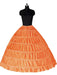 Three Layers Lolita Tulle Wedding Petticoats | Bridelily - Orange - wedding petticoats