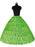 Three Layers Lolita Tulle Wedding Petticoats | Bridelily - Green - wedding petticoats
