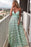 Tiffany Blue Spaghetti Straps Formal Sexy V Neck Long Prom Dress - Prom Dresses