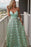 Tiffany Blue Spaghetti Straps Formal Sexy V Neck Long Prom Dress - Prom Dresses