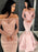 Trumpet/Mermaid Long Sleeves Off-the-Shoulder Sweep/Brush Train Ruffles Satin Dresses - Prom Dresses