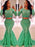 Trumpet/Mermaid Scoop Long Sleeves Lace Ruffles Sweep/Brush Train Two Piece Dresses - Prom Dresses