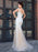 Trumpet/Mermaid Sheer Neck Applique Short Sleeves Long Net Dresses - Prom Dresses