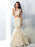 Trumpet/Mermaid Sheer Neck Beading Sleeveless Long Tulle Two Piece Dresses - Prom Dresses