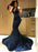 Trumpet/Mermaid Sleeveless Halter Sweep/Brush Train Ruffles Sequins Dresses - Prom Dresses