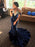 Trumpet/Mermaid Sleeveless Off-the-Shoulder Sweep/Brush Train Applique Velvet Dresses - Prom Dresses