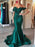 Trumpet/Mermaid Sleeveless Off-the-Shoulder Sweep/Brush Train Ruffles Spandex Dresses - Prom Dresses