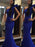 Trumpet/Mermaid Sleeveless One-Shoulder Ruffles Sweep/Brush Train Stretch Crepe Dresses - Prom Dresses