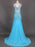 Trumpet/Mermaid Sleeveless V-neck Chiffon Beading Sweep/Brush Train Dresses - Prom Dresses