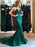 Trumpet/Mermaid Sleeveless V-neck Court Train Stretch Crepe Dresses - Prom Dresses