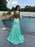 Trumpet/Mermaid Sleeveless V-neck Lace Ruffles Sweep/Brush Train Dresses - Prom Dresses