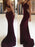 Trumpet/Mermaid Sleeveless V-neck Sweep/Brush Train Applique Stretch Crepe Dresses - Prom Dresses