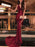 Trumpet/Mermaid Sleeveless V-neck Sweep/Brush Train Ruffles Sequins Dresses - Prom Dresses
