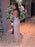 Trumpet/Mermaid Sleeveless V-neck Tulle Crystal Sweep/Brush Train Dresses - Prom Dresses