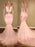 Trumpet/Mermaid V-neck Sweep/Brush Train Long Sleeves Silk like Satin Applique Dresses - Prom Dresses