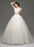 Tulle Cap Sleeves Keyhole Back Princess Wedding Dress With Bow And Rhinestone Sash