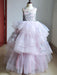 Flower Girl Dresses Jewel Neck Sleeveless Lace Kids Social Pageant Dresses