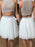 Tulle High Neck Sleeveless Short/Mini With Beading Two Piece Dresses - Prom Dresses