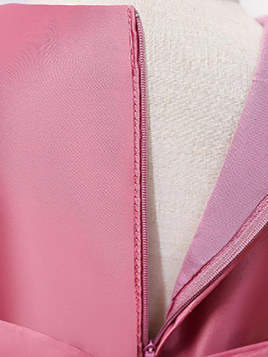 Flower Girl Dresses Jewel Neck Polyester Sleeveless Polyester Cotton Tulle Knee-Length A-Line Embroidered Kids Party Dresses