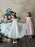 Flower Girl Dresses Square Neck Tulle Sleeveless Ankle Length Princess Silhouette Ruffles Kids Social Party Dresses
