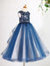 Flower Girl Dresses Jewel Neck Tulle Sleeveless Floor Length Princess Silhouette Lace Kids Social Party Dresses