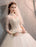 Tulle Wedding Dresses Princess Bridal Gown Illusion Collar Half Sleeve Floor Length Bridal Dress