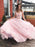 Two Off the Shoulder Tulle Prom with Lace A Line 2 Piece Long Formal Dress - Prom Dresses