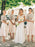 Two Piece Bateau Pearl Pink Satin Bridesmaid Dress - Bridesmaid Dresses
