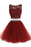 Two Piece Dresses A-line Tulle Appliqued Homecoming Gown with Beads - Prom Dresses