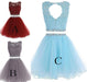 Two Piece Dresses A-line Tulle Appliqued Homecoming Gown with Beads - Prom Dresses