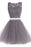 Two Piece Dresses A-line Tulle Appliqued Homecoming Gown with Beads - Prom Dresses