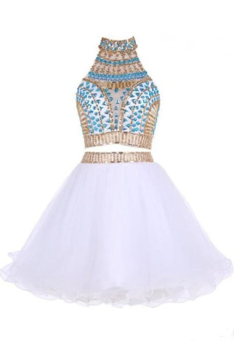 Two Piece Cute Short Formal Dresses For Juniors Cheap - Bridelily Two Piece Cute Short Formal Dresses For Juniors Cheap - Bridelily