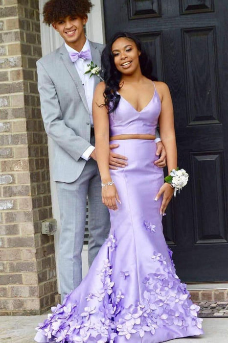 Two Piece Sleeves Black Cute Long Prom Dresses Cheap - Bridelily Two Piece Sleeves Black Cute Long Prom Dresses Cheap - Bridelily