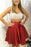 Two Piece Open Back Short Homecoming with Sequined Mini Graduation Dress - Prom Dresses